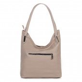 Geanta dama din piele naturala DiAmanti Tuscania Rose Taupe